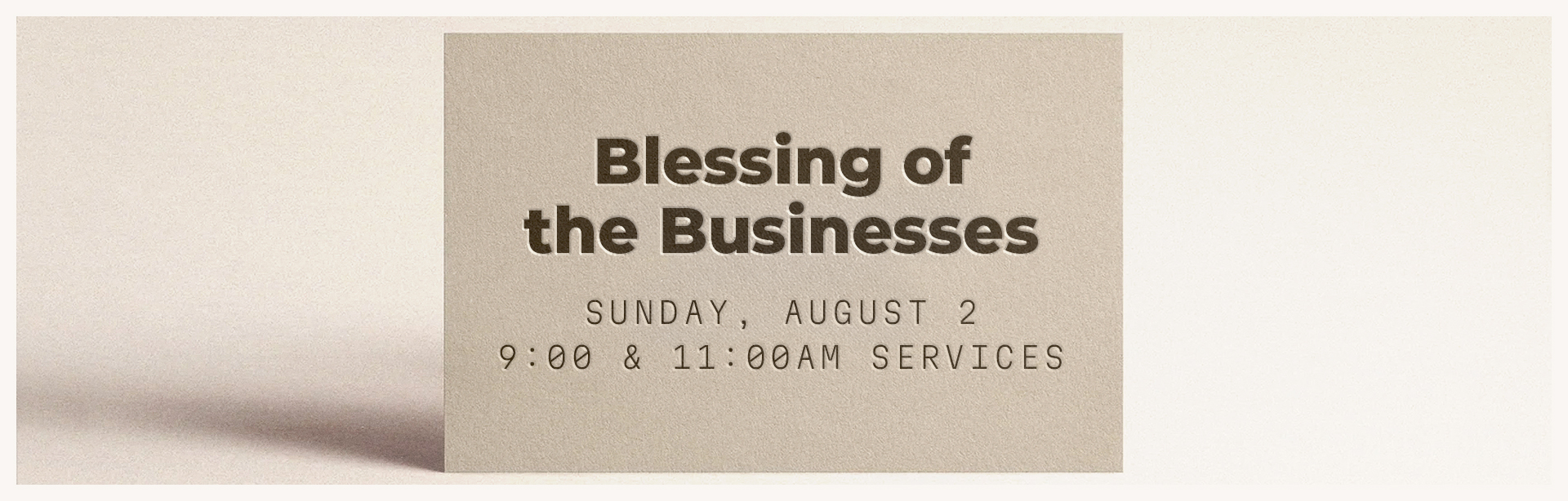 Blessing of the Businesses